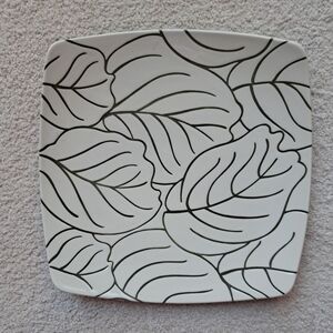 BRAND NEW serving dish with leaf engraving